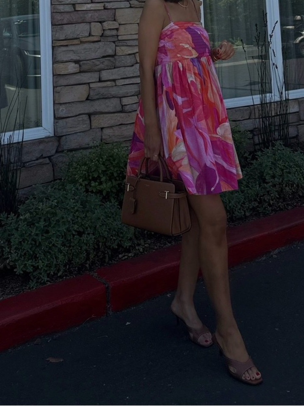 The Cutest Dress - H&M Pink Dress with Multicolor Strap Details